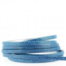 1 Meter Lanyard Eidechse Azur/Silber 05 mm