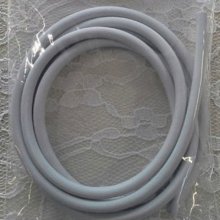 1 Meter Pvc-Hohlfaserschnur 4 mm Hellgrau Pastell