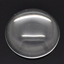 Cabochon Rond 16 mm aus transparentem Lupenglas Nr. 06
