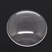 Cabochon Rond 20 mm aus transparentem Lupenglas Nr. 08