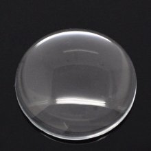 Cabochon Rond 30 mm aus transparentem Lupenglas Nr. 13