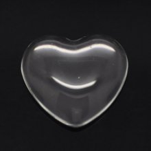 Cabochon Herz 17 x 18 mm aus transparentem Lupenglas Nr. 23