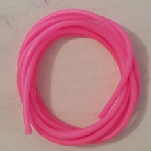 1 Meter PVC-Hohlfaserschnur 2 mm Pink.