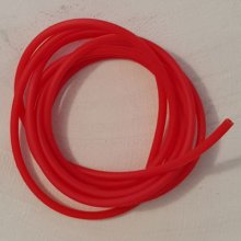 1 Meter PVC-Hohlfaserschnur 2 mm Rot.