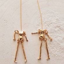 Puppenkörper aus Metall Farbe Gold 9 cm