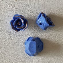 Fayence-Blume 15 mm N°01-03 Blau