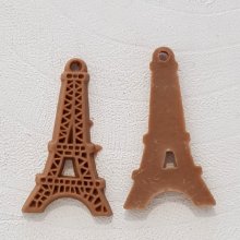 Eiffelturm-Anhänger Charm Harz Braun