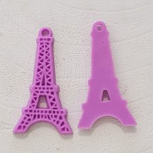 Eiffelturm-Anhänger Charm Harz Violett