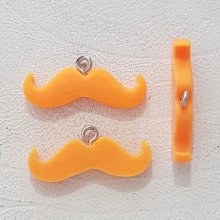Schnurrbart Charm Anhänger N°04 Orange