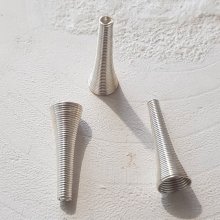 Coupelle Cone calotte Spirale N°01 X 2 Stück Silber.