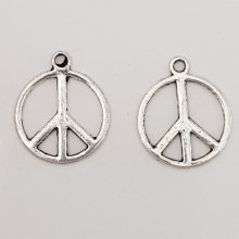 Peace &amp; Love Charm N°05 Silber 