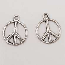 Peace &amp; Love Charm Nr. 07 Silber