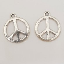 Peace &amp; Love Charm Nr. 09 Silber