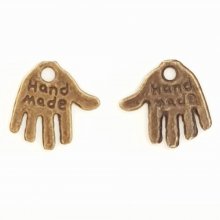 Hand Charm 'MADE HAND' Nr. 01 Bronze