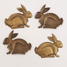 Kaninchen Charm Nr. 02 x 10 Bronze