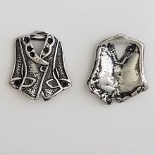 Charm Kleidungsstück Jacke N°02 Silber.