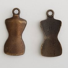 Charm Kleidungsstück Büste Nr. 01 Bronze