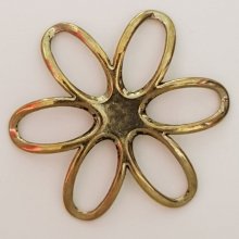 Blume Metall Charm Nr. 003 Bronze