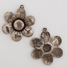 Blumen-Brosche Metall Nr. 007 Kupfer