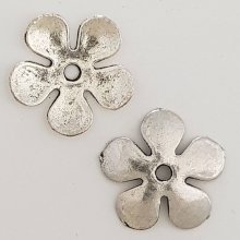 Blume Metall Charm Nr. 027 Silber