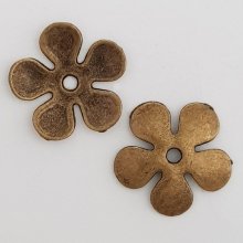 Blume Metall Charm Nr. 027 Bronze