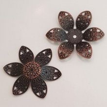 Blumen-Brosche Metall Nr. 058 Kupfer