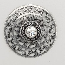 Blume Metall Charm Nr. 060 Silber