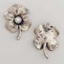 Blume Metall Charm Nr. 062 Silber