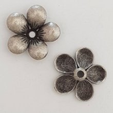 Blume Metall Charm Nr. 066 Silber