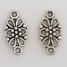 Blume Metall Charm Nr. 067 Silber