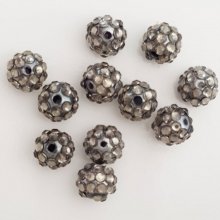 Acrylperle und Strass 10 mm Shamballa-Stil Nr. 05