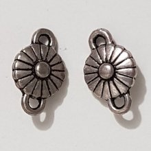 Blume Metall Charm Nr. 093 Silber