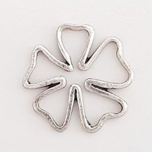 Blume Metall Charm Nr. 095 Silber
