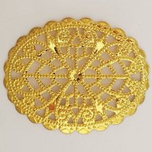 Metall Blumen Charm Nr. 103 Stempel vergoldet