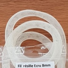 Röhrenförmiges Netz Uni 08 mm Ecru