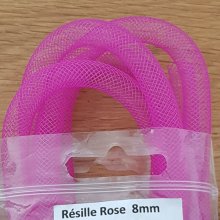 Schlauchförmiges Netz Uni 08 mm Fluoreszierend Pink