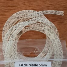Röhrenförmiges Netz Uni 05 mm Ecru