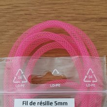 Röhrenförmiges Netz Uni 05 mm Neonpink