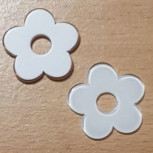 Synthetische Blume 27 mm Weiß