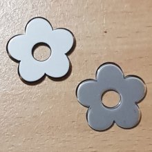 Synthetische Blume 27 mm Grau