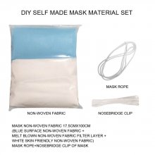 Set zur Herstellung einer Maske mit Filter-Nasenrückenband und Ohrband