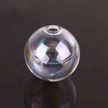 1 Runde Glaskugel zum Befüllen 25mm AB Transparent