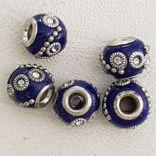 5 Perlen rund 12/10 mm Nr. 02