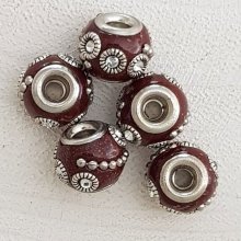 5 Perlen rund 12/10 mm Nr. 05