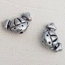 Metallperle Mädchen 3D Silber Nr. 01