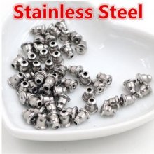 10 Drücker Ohrringe aus rostfreiem Stahl
