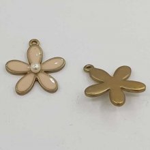 Blume Metall Emaille 26 mm Creme