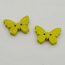 Holzknopf Schmetterling khaki Nr. 01-04