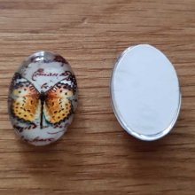 Ovaler Cabochon 13 x 18 mm Schmetterling Nr. 01