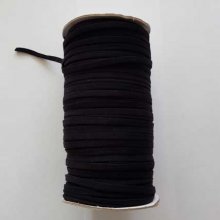 Elastisch Polyester Nylon Flach 4 mm schwarz x 100 Meter